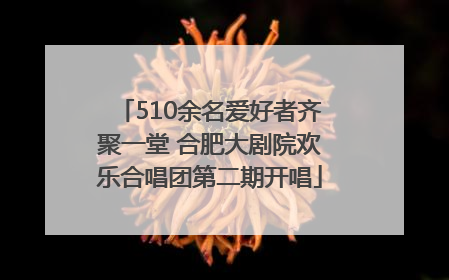 510余名爱好者齐聚一堂 合肥大剧院欢乐合唱团第二期开唱