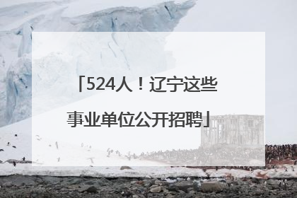 524人！辽宁这些事业单位公开招聘