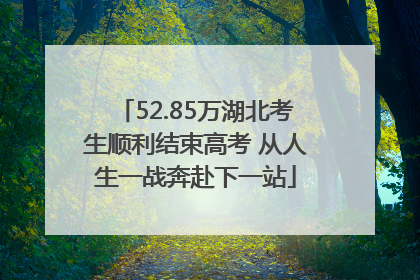 52.85万湖北考生顺利结束高考 从人生一战奔赴下一站