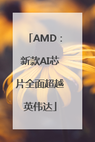 AMD：新款AI芯片全面超越英伟达