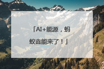 AI+能源，蚂蚁鑫能来了！